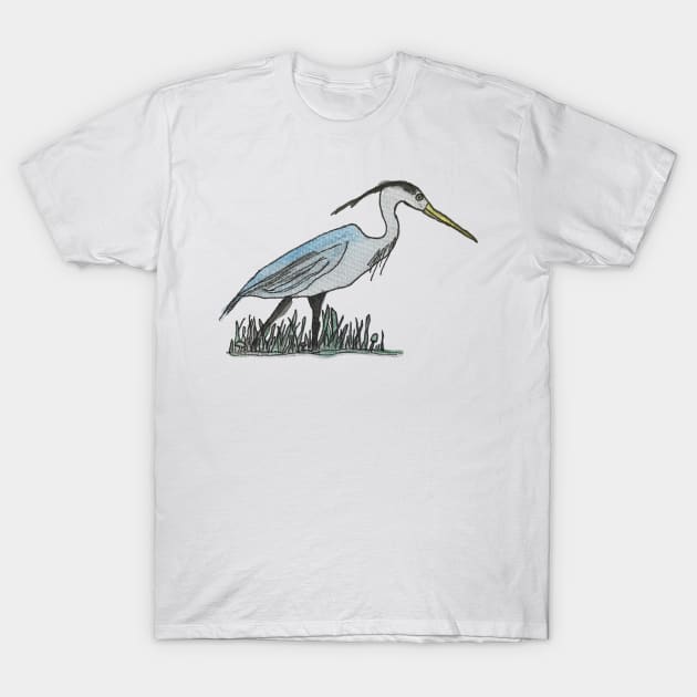 Heron King T-Shirt by QuarantineAnimals